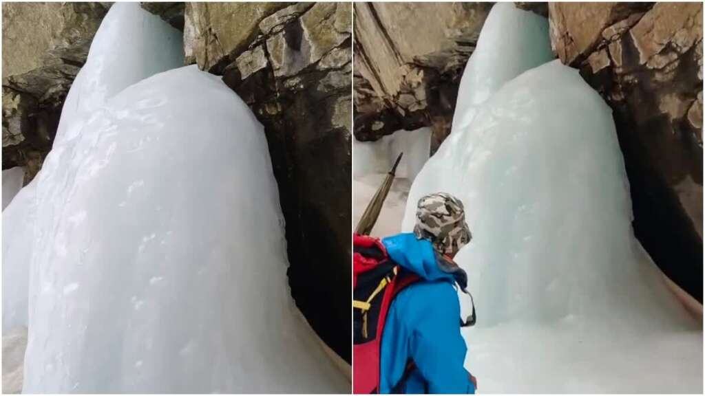 Shivling like Amarnath found in Nelang Valley